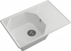 Мойка кухонная GranFest UNIQUE GF-U-740L чаш+кр 740*500мм иней, мрамор  
