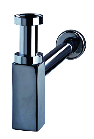 Сифон WIRQUIN CAREIS 1¼ x 32 мм без выпуска, отвод с декор розеткой, латунь в хроме