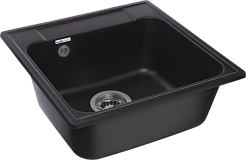 Мойка кухонная GranFest QUARZ  GF-Z48 1-чаш. 480*480 (черный)