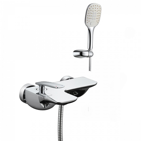 Смеситель Lemark Bellario LM6802C для ванны с монолитным изливом, настенный, хром