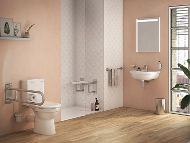 Поручень Vitra Arkitekta A44468 опорный настенный, подъемный Хром