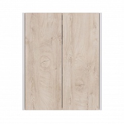 Шкаф Lemark COMBI 60см подвесной, 2-х дверн., цвет: фасад-Дуб кантри,корпус-Белый глянец