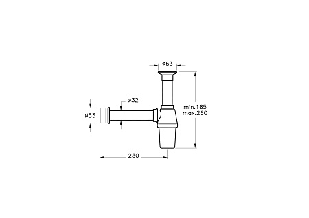 Сифон для раковины VITRA Syphon A45109 (пластиковый)