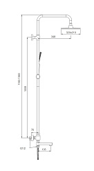 Душевая система для ванны с термостатом SPLENKA S224.26.06
