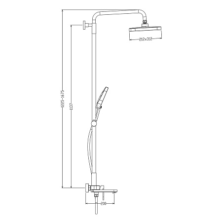 Душевая система для ванны RAGLO R50.24