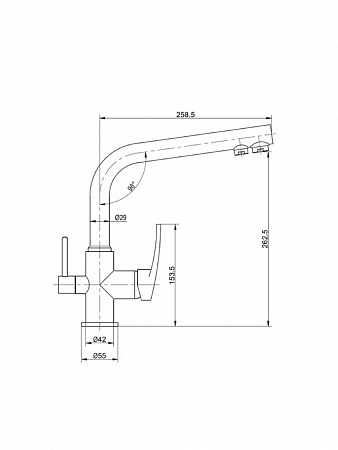 Смеситель кухонный TOLERO Alicante Satin (латунь)