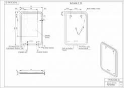 Зеркало Cersanit LED DESIGN PRO 050 55 хол. тепл. cвет часы с подсветкой прямоугольное