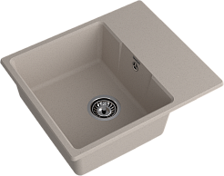Мойка кухонная GranFest URBAN 658L  1-чаша+крыло 580*490 песочный