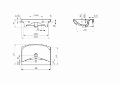 Раковина Cersanit универсальная CARINA 50 1 отв.