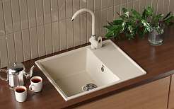 Мойка кухонная ULGRAN Quartz Prima 605-01, жасмин