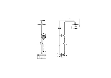 Душевая колонна Vitra Aquaheat A47201EXP Хром