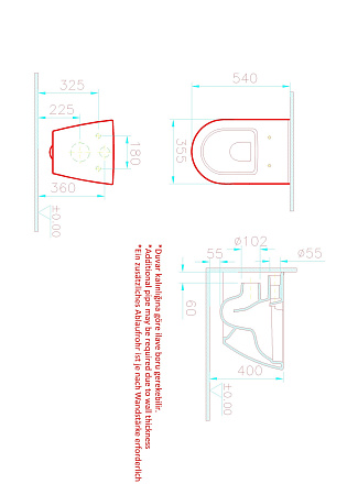 Унитаз Vitra Sanibelle 7551B003-0075, подвесной, безободковый