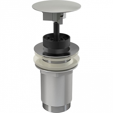 Водослив для умывальника 5/4" цельнометал. с большой пробкой, для умывал. без перелива, арт.A396