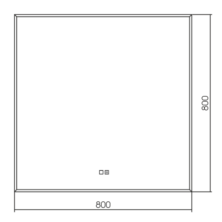 Зеркало Silver Mirrors Алмина 800х800 - 2 (подогрев, сенсорный выключатель)