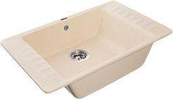 Мойка кухонная GranFest QUARZ GF-ZW-71 чаша+кр 760*480 (бежевый)