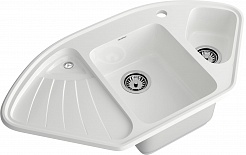 Мойка кухонная GranFest CORNER GF-C-1040E угловая 1039*560мм иней, мрамор