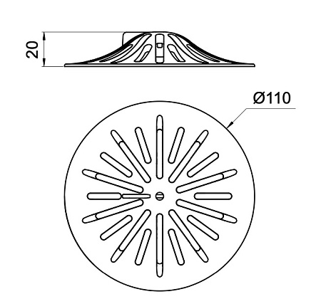 Универсальная фильтр-пробка WIRQUIN D110 мм CATCHY, серая