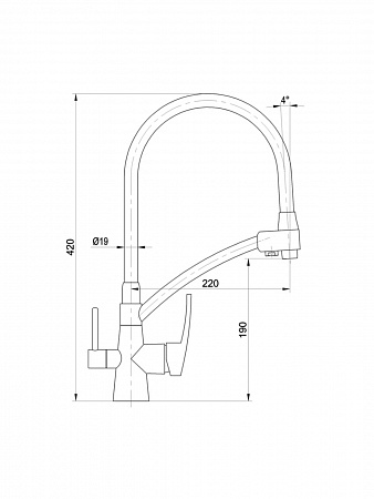 Смеситель кухонный TOLERO Malaga Bronze (бронза)