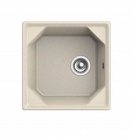 Мойка кухонная GranFest UNIQUE GF-U-500 1-чаш 500*500мм бежевый, мрамор  
