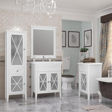 Зеркало OPADIRIS Палермо 70, белый матовый