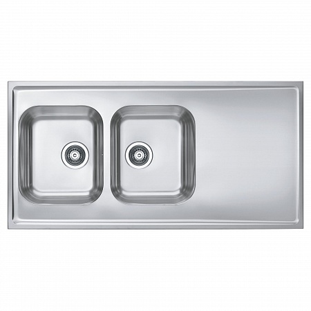 Мойка кухонная Alveus Classic Pro 100 SAT 1200х600х190 нержавеющая сталь, с сифоном