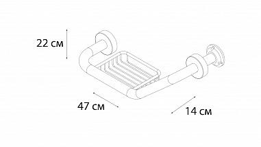 Fixsen HOTEL FX-31018 Поручень для ванны с мыльницей