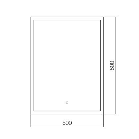 Зеркало Silver Mirrors Норма 600х800 вертикальное (сенсорный выключатель)