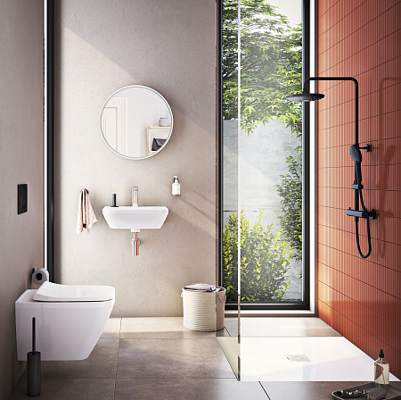 Душевая колонна Vitra Aquaheat A4720536EXP Черный матовый