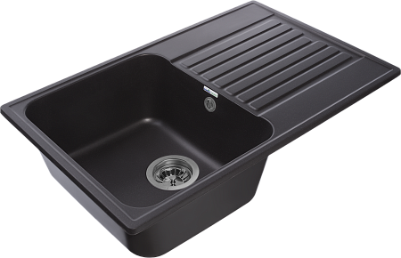 Мойка кухонная GranFest QUARZ GF-Z78 Чаш+крыл 740*480 мм черный