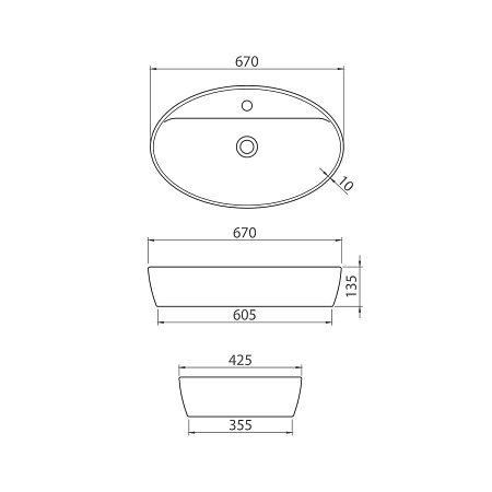 Умывальник мебельный OPADIRIS CeraStyle One 67