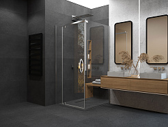 Душевое ограждение Alex Baitler AB214-90 (900x900x2000) квадратное, прозрачное