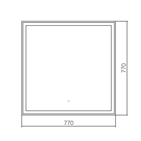 Зеркало Silver Mirrors Рига 770х770 (бесконтактный сенсор)