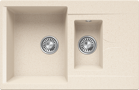Кухонная мойка Polygran BRIG-770 (№327 Кремовый)