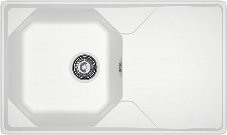 Мойка кухонная GranFest UNIQUE GF-U-840L чаш+кр 840*500мм иней, мрамор  