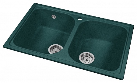 Гранитная мойка AquaGranitEx M-15 зеленый