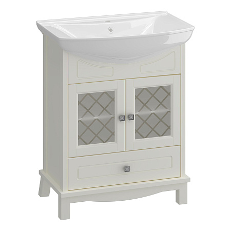 Тумба OPADIRIS Омега 65, слоновая кость (под раковину Kirovit Стиль 65)