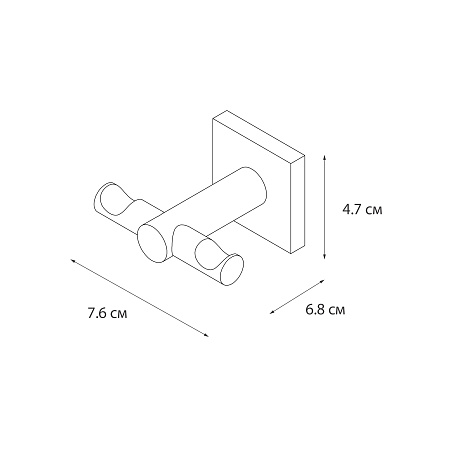 Fixsen LUX SATIN FX-16005 Крючок одинарный, сатин