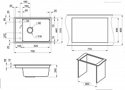 Кухонная мойка Granula KS-7305 арктик