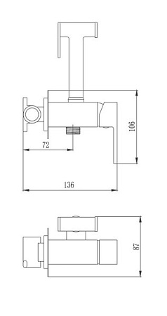 Гигиенический душ HAIBA HB5511-7, латунь, черный