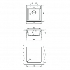 Мойка кухонная Lemark HANKA 450 серый шёлк