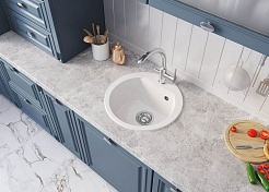 Кухонная мойка Polygran ATOL-460 (№327 Кремовый)