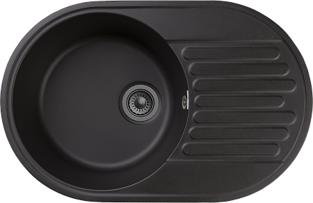 Мойка кухонная GranFest QUARZ GF-Z18 чаша+кр 740*480 (черный)