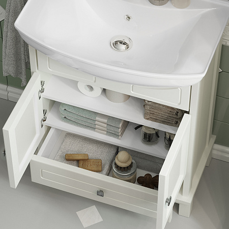 Тумба OPADIRIS Омега 65, слоновая кость (под раковину Kirovit Стиль 65)