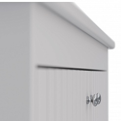 Тумба Lemark ROMANCE 80см под раковину, подвесн/напольн, 2-х дв., цвет корпуса, фасада: Белый глянец