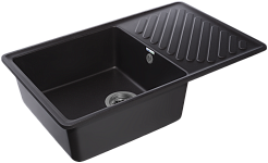 Мойка кухонная GranFest QUARZ GF-ZL-52 чаша+кр 760*480 (черный)