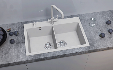 Мойка кухонная ULGRAN Quartz Ruma 780-03, десерт