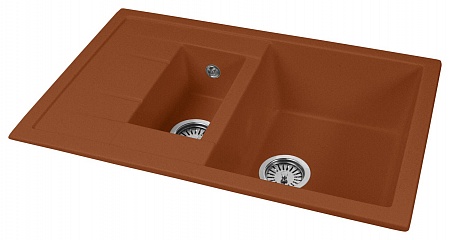 Гранитная мойка AquaGranitEx M-21K терракот