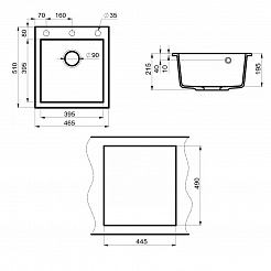 Мойка кухонная Point Моко 47 черный
