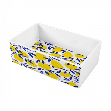 Мойка кухонная OMOIKIRI Mikura 76-Lemon Natceramic/white