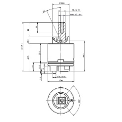 Картридж SEDAL с керамическими пластинами д.40мм, удлиненный, блистер